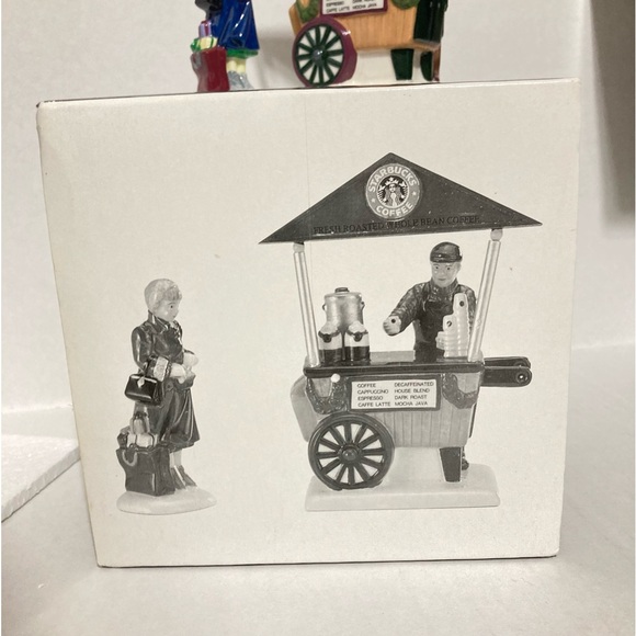 Department 56 Original Snow Village. “Starbucks Coffee Cart. Released 1995. - Picture 5 of 7